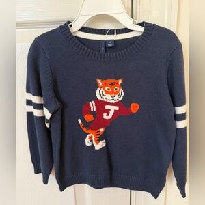 Janie and jack Navy Sweater with Tiger Design NWT